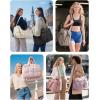 image:imageBAGSMART Gym Bag for Women Personal Item Puffer Duffle Bag Weekender Overnight Carry On Tote Handag for TravelCamel