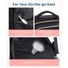 image:imageBAGSMART Rolling Backpack for Women Travel CarryOn Backpack with Wheels 17 Inch Large Roller Wheeled Daypack with Two Packing Cubes BlackBlack