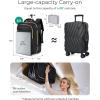 image:imageBAGSMART Rolling Backpack for Women Wheeled Backpack with Packing Cube Travel Back pack with Wheels Carry On Suitcase Bag 17 Inch Large Roller Daypack BlackChampagne