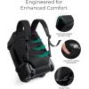 image:imageBAGSMART Rolling Backpack for Women Wheeled Backpack with Packing Cube Travel Back pack with Wheels Carry On Suitcase Bag 17 Inch Large Roller Daypack BlackChampagne