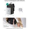 image:imageBAGSMART Rolling Backpack for Women Wheeled Backpack with Packing Cube Travel Back pack with Wheels Carry On Suitcase Bag 17 Inch Large Roller Daypack BlackBlack