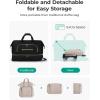 image:imageBAGSMART Rolling Duffle Bag with Wheels 35L Carry on Travel Bag with Detachable Wheels PVC Wet Pocket Duffel bag with Wheels Baby PinkBaby Pink