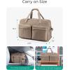 image:imageBAGSMART Rolling Duffle Bag with Wheels Carry On Bag Duffel Bag for Travel Wet Pocket Duffle with Wheels and Handle Brown 42LBeige
