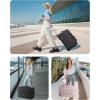 image:imageBAGSMART Rolling Duffle Bag with Wheels Carry On Bag Duffel Bag for Travel Wet Pocket Duffle with Wheels and Handle Brown 42LJet Black