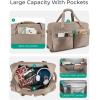 image:imageBAGSMART Rolling Duffle Bag with Wheels Carry On Bag Duffel Bag for Travel Wet Pocket Duffle with Wheels and Handle Brown 42LPink