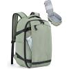 image:imageBAGSMART Travel Backpack Women 156 Inch Carry On Backpack Flight Approved TSA Approved Personal Item Travel Bag Water Resistant Weekender Bag Luggage Daypack BeigePistachio