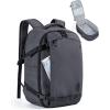 image:imageBAGSMART Travel Backpack Women 156 Inch Carry On Backpack Flight Approved TSA Approved Personal Item Travel Bag Water Resistant Weekender Bag Luggage Daypack BeigeCharcoal