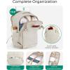 image:imageBAGSMART Travel Backpack Women 156 Inch Carry On Backpack Flight Approved TSA Approved Personal Item Travel Bag Water Resistant Weekender Bag Luggage Daypack BeigeBeige