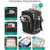 image:imageBAGSMART Travel Backpack for Women 35L CarryOn Backpack Fits 173 Inch Laptop TSA Approved WaterResistant Weekender Gym Backpack Black