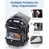 image:imageBAGSMART Travel Backpack for Women Men 40L Flight Approved Carry on Backpack with Shoe Bag TSA Large Personal Item Backpack with 17 Inch Laptop Compartment Weekender Suitcase for Travel GreyGrey