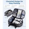 image:imageBAGSMART Travel Backpack for Women Men 40L Flight Approved Carry on Backpack with Shoe Bag TSA Large Personal Item Backpack with 17 Inch Laptop Compartment Weekender Suitcase for Travel GreyGrey