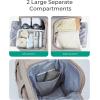 image:imageBAGSMART Travel Duffel Bag Carry on Travel Bag with Jewelry Compartment 35L Weekender Duffle for Women Water Resistant Light TanBlack