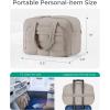 image:imageBAGSMART Travel Duffel Bag Carry on Travel Bag with Jewelry Compartment 35L Weekender Duffle for Women Water Resistant Light TanLight Tan