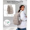 image:imageBAGSMART Womens Backpack Small Travel Laptop Backpack for Women Quilted College Laptop Bookbag Work Back Pack for Women Cute Computer WaterResistant Casual Daypack Puffer Camel09rose Purple