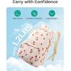 image:imageBAGSMART Womens Backpack Small Travel Laptop Backpack for Women Quilted College Laptop Bookbag Work Back Pack for Women Cute Computer WaterResistant Casual Daypack Puffer Camel15cherry Print