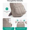 image:imageBAGSMART Womens Backpack Small Travel Laptop Backpack for Women Quilted College Laptop Bookbag Work Back Pack for Women Cute Computer WaterResistant Casual Daypack Puffer Camel11dark Pink