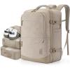 image:imageBAGSMART 37L Compression Travel Backpack Expandable Carry On Backpack with Packing Cubes Water Resistant Weekender Backpack Fits 17 Inch laptop Luggage Daypack with Shoe Bag GreyKhaki