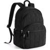 image:imageBAGSMART College Laptop Backpack Travel Backpack for Women Quilted Casual Daypack WaterResistant Bookbag for 156 Inch Laptop BlackBlack