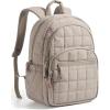 image:imageBAGSMART College Laptop Backpack Travel Backpack for Women Quilted Casual Daypack WaterResistant Bookbag for 156 Inch Laptop BlackCamel