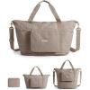 image:imageBAGSMART Foldable Travel Bag 37L Expendable Personal Item Bag Lightweight Weekender Bags for Women Water Resistant Extra Carry on for Travel CamelCamel