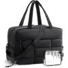 image:imageBAGSMART Gym Bag for Women Carry on Travel Duffel Bag Waterresistant Weekender with Shoe Compartment for Gym Travel Work Desert MediumClassic