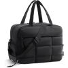 image:imageBAGSMART Gym Bag for Women Carry on Travel Duffel Bag Waterresistant Weekender with Shoe Compartment for Gym Travel Work Desert MediumMBlack