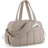 image:imageBAGSMART Gym Bag for Women Duffle Bag for Travel with Wet Pocket Lightweight Carry on Weekender Duffel Water ResistantCamel