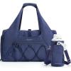 image:imageBAGSMART Gym Bag for Women Lightweight Duffel with Shoe Compartment Tote Bag with Wet Pocket for Yoga Travel PinkNavy Blue