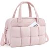image:imageBAGSMART Gym Bag for Women Personal Item Puffer Duffle Bag Weekender Overnight Carry On Tote Handag for TravelBaby Pink