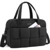 image:imageBAGSMART Gym Bag for Women Personal Item Puffer Duffle Bag Weekender Overnight Carry On Tote Handag for TravelBlack
