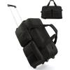 image:imageBAGSMART Rolling Duffle Bag with Wheels Carry On Bag Duffel Bag for Travel Wet Pocket Duffle with Wheels and Handle Brown 42LBlack