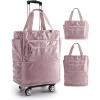image:imageBAGSMART Rolling Duffle Bag with Wheels Travel Duffel Luggage Bag for Men Water Repellent Heavy Duty for Travel Camp Black Large 70LPurple