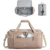 image:imageBAGSMART Travel Duffel Bags for Women 32L Gym Duffle Bag with Laptop Compartment Carry On Weekender Overnight Bag Shoe Bag PVC Wet Pocket Dark BrownBrown