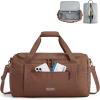 image:imageBAGSMART Travel Duffel Bags for Women 32L Gym Duffle Bag with Laptop Compartment Carry On Weekender Overnight Bag Shoe Bag PVC Wet Pocket Dark BrownDark Brown