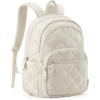 image:imageBAGSMART Womens Backpack Small Travel Laptop Backpack for Women Quilted College Laptop Bookbag Work Back Pack for Women Cute Computer WaterResistant Casual Daypack Puffer Camel08beige
