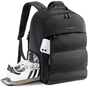 image:imageBAGSMART 30L Travel Backpack for Women Carry on Backpack for Airplanes Gym Backpack with Shoe Compartment Lightweight Travel Bag Fits 156 Inch WaterResistant ChocolateBlack