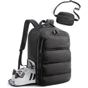 image:imageBAGSMART 35L Travel Backpack Women 173 Inch Carry On Backpack Flight Approved Personal Item Backpack Travel Bag Water Resistant Casual Daypack BlackBlack