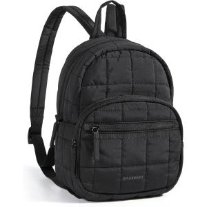 image:imageBAGSMART College Laptop Backpack Travel Backpack for Women Quilted Casual Daypack WaterResistant Bookbag for 156 Inch Laptop BlackClassic Black
