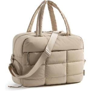 image:imageBAGSMART Gym Bag for Women Carry on Travel Duffel Bag Waterresistant Weekender with Shoe Compartment for Gym Travel Work Desert MediumMDesert