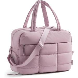 image:imageBAGSMART Gym Bag for Women Carry on Travel Duffel Bag Waterresistant Weekender with Shoe Compartment for Gym Travel Work Desert MediumMPurple
