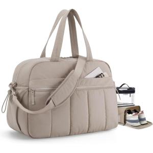image:imageBAGSMART Gym Bag for Women Duffle Bag for Travel with Wet Pocket Lightweight Carry on Weekender Duffel Water ResistantBrown