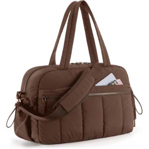 image:imageBAGSMART Gym Bag for Women Duffle Bag for Travel with Wet Pocket Lightweight Carry on Weekender Duffel Water ResistantChocolate