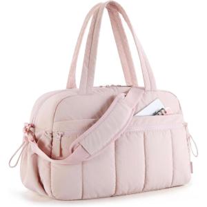 image:imageBAGSMART Gym Bag for Women Duffle Bag for Travel with Wet Pocket Lightweight Carry on Weekender Duffel Water ResistantCoral Pink