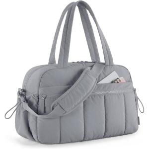 image:imageBAGSMART Gym Bag for Women Duffle Bag for Travel with Wet Pocket Lightweight Carry on Weekender Duffel Water ResistantGray