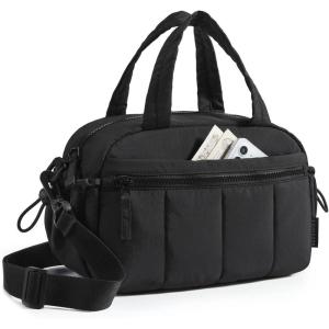 image:imageBAGSMART Gym Bag for Women Duffle Bag for Travel with Wet Pocket Lightweight Carry on Weekender Duffel Water ResistantJet Black