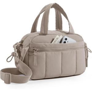 image:imageBAGSMART Gym Bag for Women Duffle Bag for Travel with Wet Pocket Lightweight Carry on Weekender Duffel Water ResistantTan
