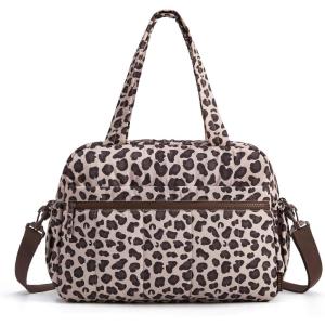 image:imageBAGSMART Gym Bag for Women Duffle Bag for Travel with Wet Pocket Lightweight Carry on Weekender Duffel Water ResistantTwilight Leopard