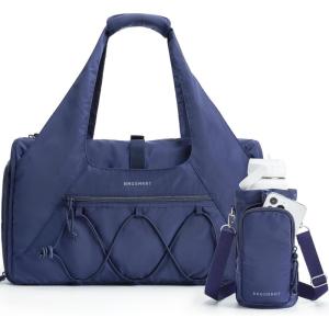 image:imageBAGSMART Gym Bag for Women Lightweight Duffel with Shoe Compartment Tote Bag with Wet Pocket for Yoga Travel PinkNavy Blue