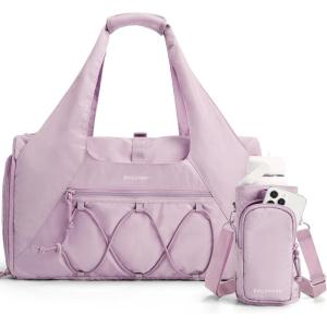 image:imageBAGSMART Gym Bag for Women Lightweight Duffel with Shoe Compartment Tote Bag with Wet Pocket for Yoga Travel PinkPurple