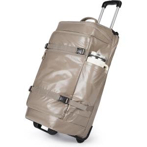 image:imageBAGSMART Rolling Duffle Bag with Wheels Travel Duffel Luggage Bag for Men Water Repellent Heavy Duty for Travel Camp Black Large 70LCamel
